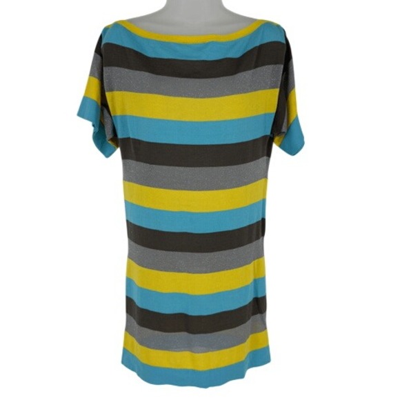 Missoni Dresses & Skirts - Missoni Signature Striped Knit Mini Dress Multicolor Open‎ Back Size 8